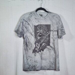 Comfort Colors Grey Heavyweight Garment Dye Ring Spun Cotton Indiana T-Shirt M